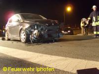 Verkehrsunfall B8 im Kreuzungsbereich