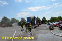 Hohlstrahlrohrtraining an vier Stationen.